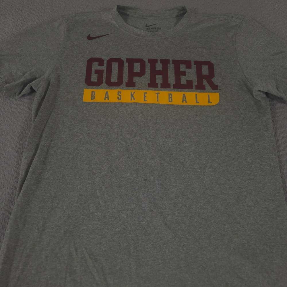 Nike Shirt Mens Medium Gray Minnesota Golden Gophers Legend Basketball Tee NCAA